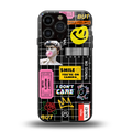 lonely hearts club black back phone cover | glass case for iphone 16 pro max