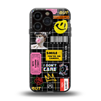 lonely hearts club black back phone cover | glass case for iphone 16 pro
