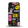 lonely hearts club black back phone cover | glass case for iphone 16