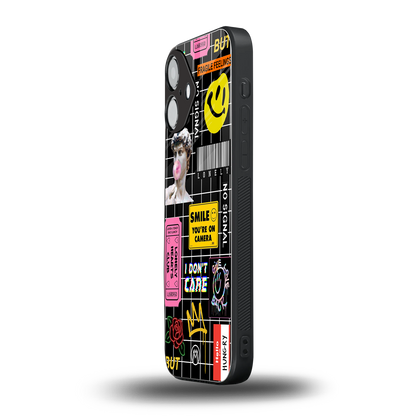 lonely hearts club black back phone cover | glass case for iphone 16