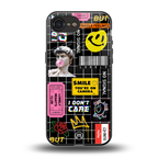 lonely hearts club black back phone cover | glass case for iphone 16e