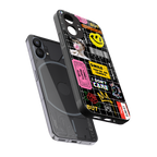 lonely hearts club black back phone cover | glass case for nothing phone 1