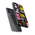 lonely hearts club black back phone cover | glass case for nothing phone 2