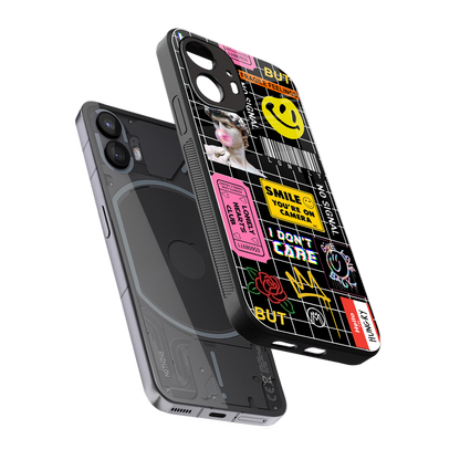 lonely hearts club black back phone cover | glass case for nothing phone 2