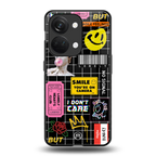 lonely hearts club black back phone cover | glass case for oneplus nord 3