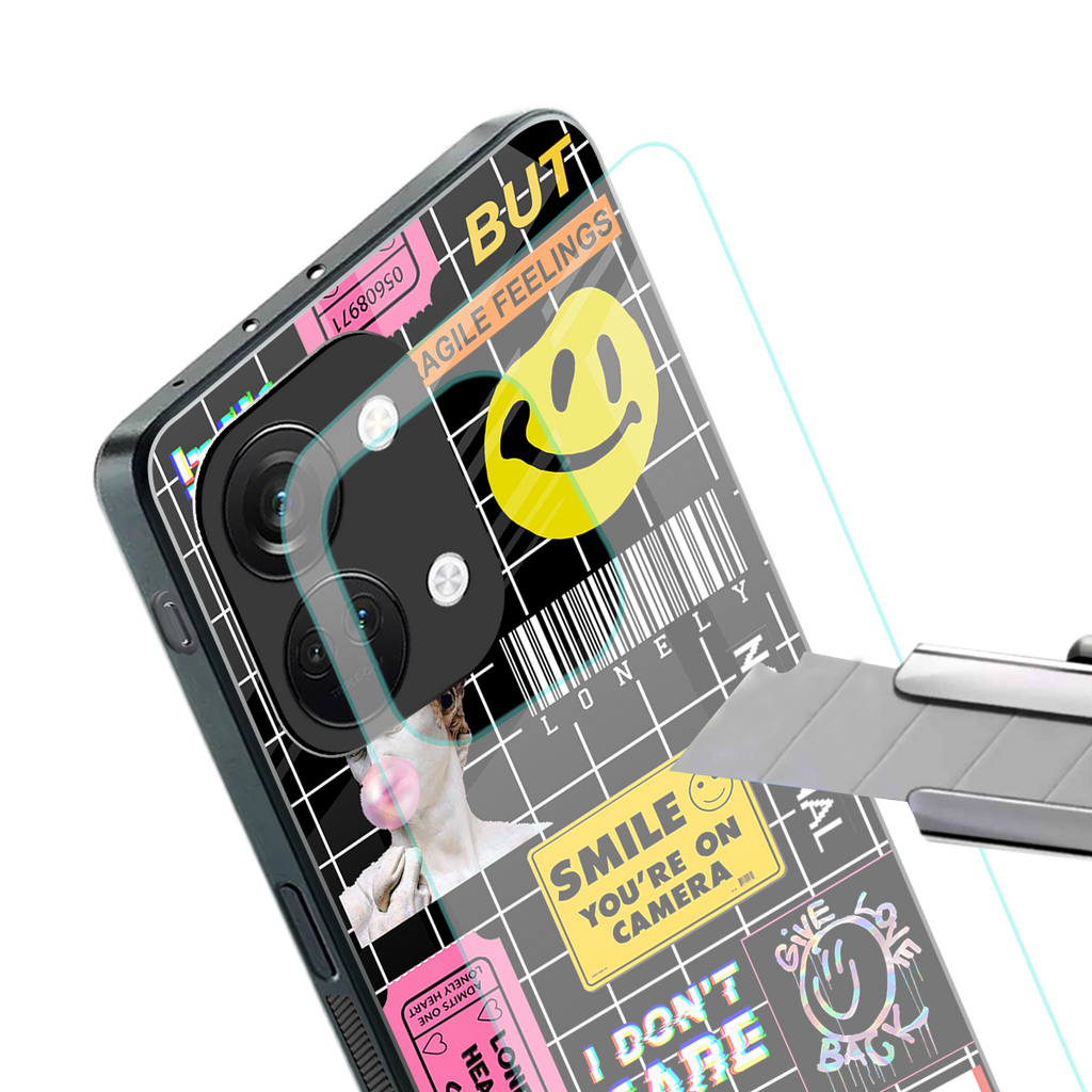 lonely hearts club black back phone cover | glass case for oneplus nord 3