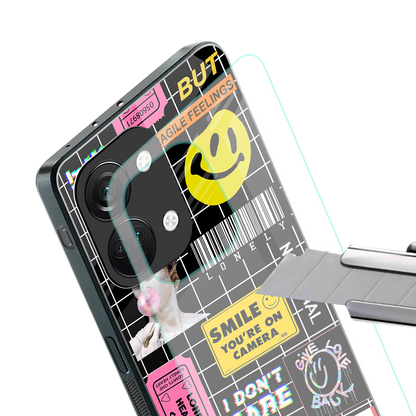 lonely hearts club black back phone cover | glass case for oneplus nord 3