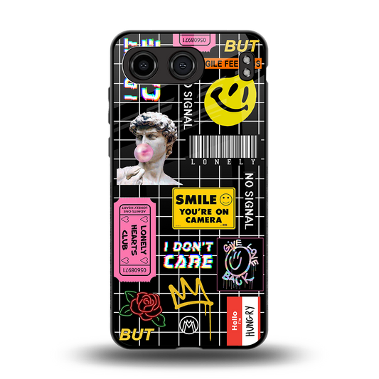 lonely hearts club black back phone cover | glass case for oneplus nord 4