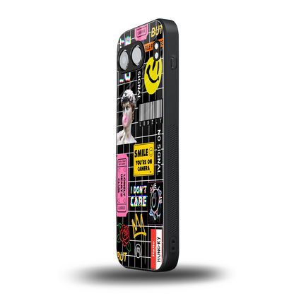 lonely hearts club black back phone cover | glass case for oneplus nord 4
