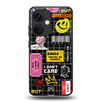 lonely hearts club black back phone cover | glass case for oneplus nord ce 3