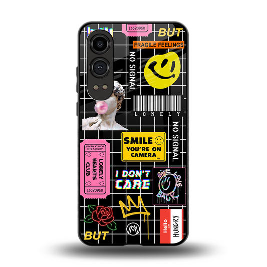 lonely hearts club black back phone cover | glass case for oneplus nord ce 4 lite