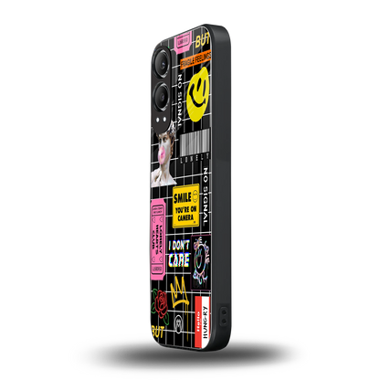 lonely hearts club black back phone cover | glass case for oneplus nord ce 4 lite