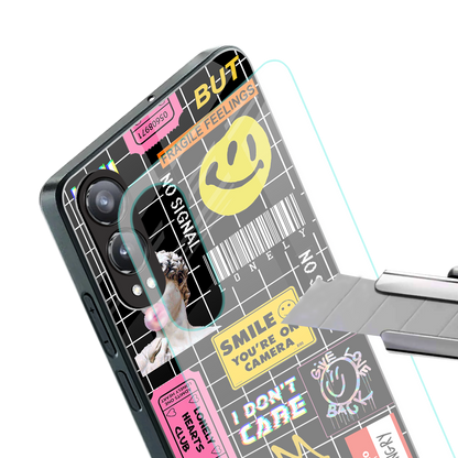 lonely hearts club black back phone cover | glass case for oneplus nord ce 4 lite