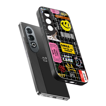 lonely hearts club black back phone cover | glass case for oneplus nord ce 4