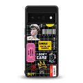 lonely hearts club black back phone cover | glass case for google pixel 6 pro