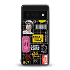 lonely hearts club black back phone cover | glass case for google pixel 6 pro