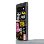 lonely hearts club black back phone cover | glass case for google pixel 6 pro