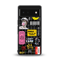 lonely hearts club black back phone cover | glass case for google pixel 6