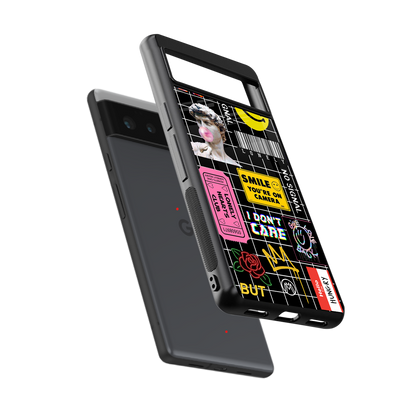 lonely hearts club black back phone cover | glass case for Google Pixel 6A