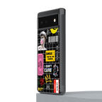lonely hearts club black back phone cover | glass case for google pixel 6