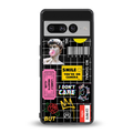 lonely hearts club black back phone cover | glass case for google pixel 7 pro