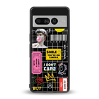 lonely hearts club black back phone cover | glass case for google pixel 7 pro