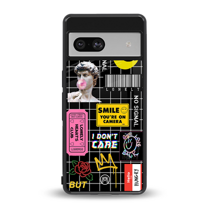 lonely hearts club black back phone cover | glass case for Google Pixel 7