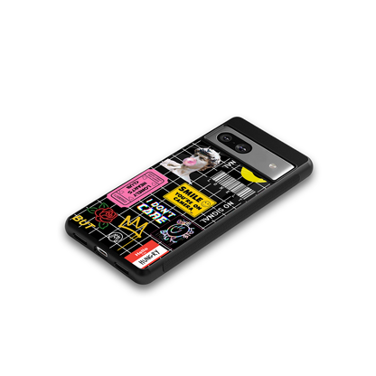 lonely hearts club black back phone cover | glass case for Google Pixel 7A