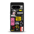 lonely hearts club black back phone cover | glass case for google pixel 8 pro