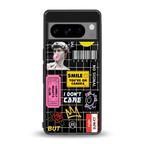 lonely hearts club black back phone cover | glass case for google pixel 8 pro