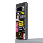 lonely hearts club black back phone cover | glass case for google pixel 8 pro