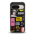 lonely hearts club black back phone cover | glass case for google pixel 9