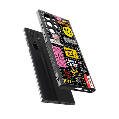 lonely hearts club black back phone cover | glass case for samsung galaxy s23 ultra