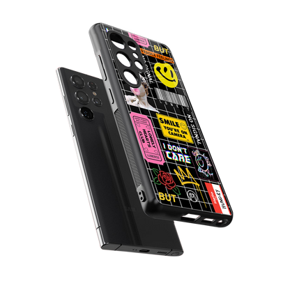 lonely hearts club black back phone cover | glass case for samsung galaxy s25 ultra