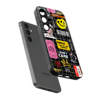 lonely hearts club black back phone cover | glass case for samsung galaxy s24 fe