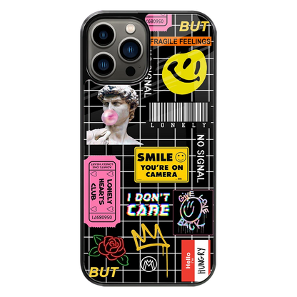 Premium Glass Back Mobile Phone Cover for iPhone, Samsung, OnePlus, Google Pixel, Redmi, Oppo, Vivo & Realme