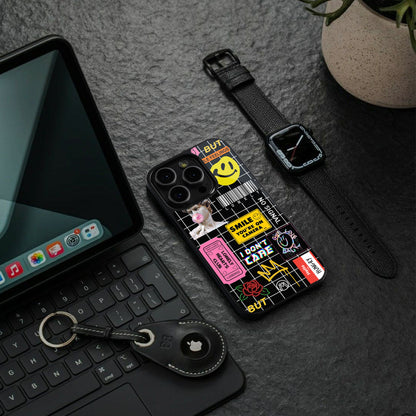 lonely hearts club black back phone cover | glass case for google pixel 9