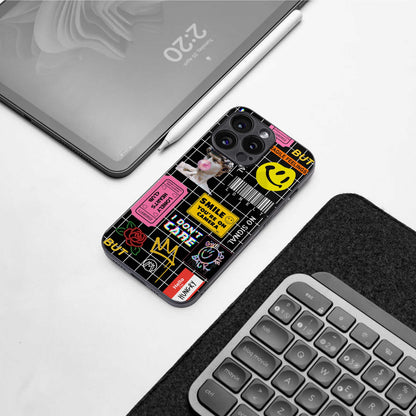 lonely hearts club black back phone cover | glass case for iphone 13 pro max