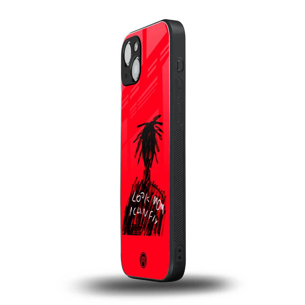 look mom i can fly back phone cover | glass case for iphone 13