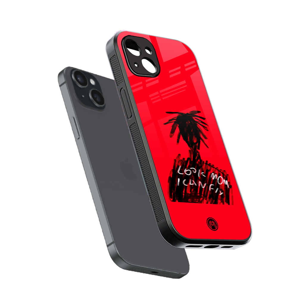 look mom i can fly back phone cover | glass case for iphone 14 plus