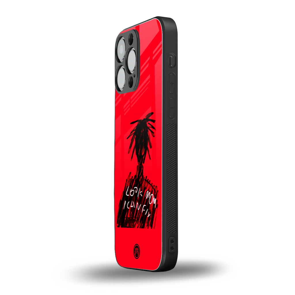 look mom i can fly back phone cover | glass case for iphone 15 pro max