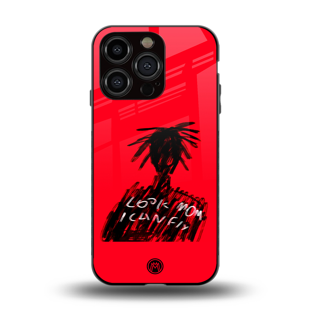 look mom i can fly back phone cover | glass case for iphone 15 pro