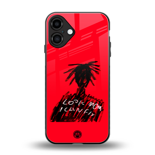 look mom i can fly back phone cover | glass case for iphone 16 plus