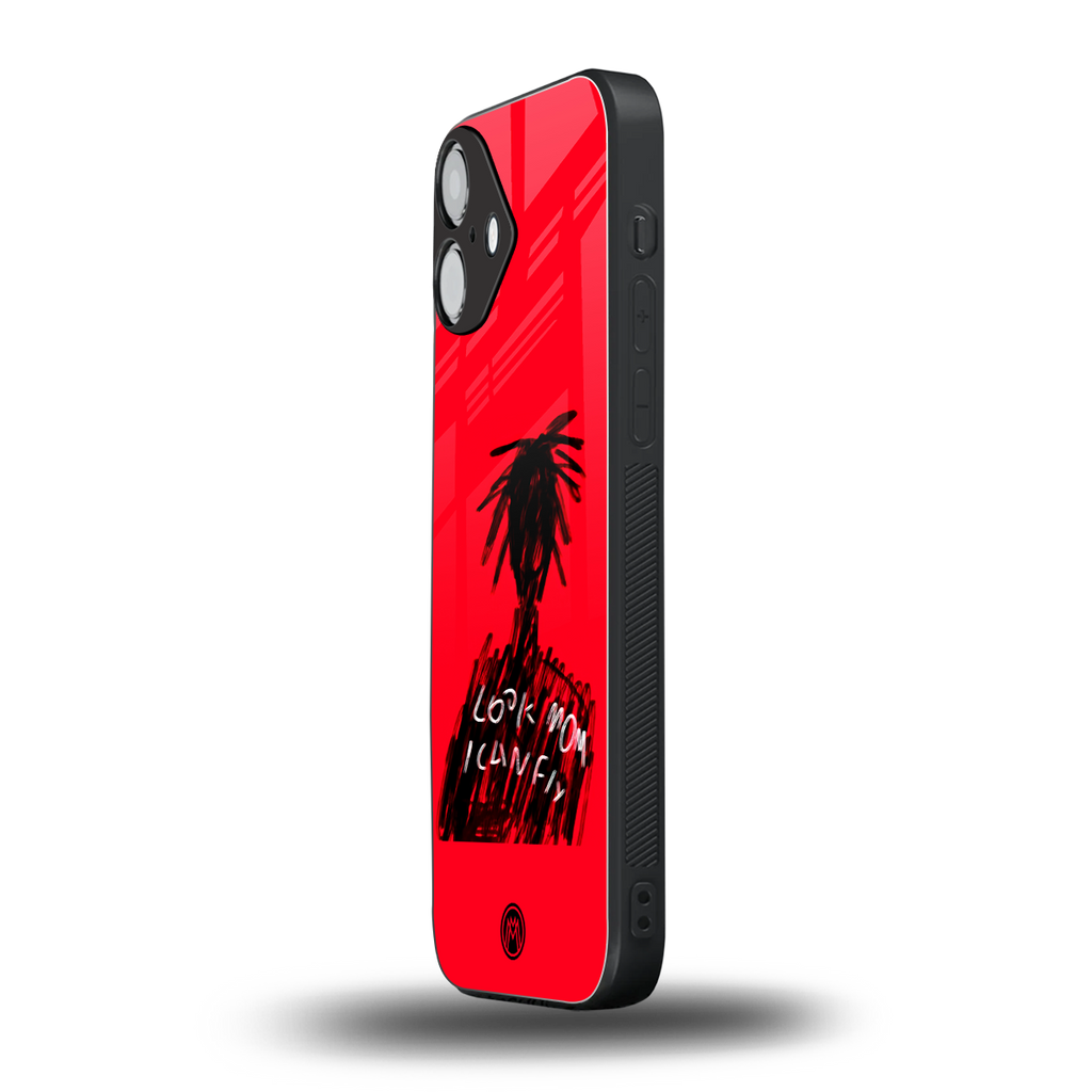 look mom i can fly back phone cover | glass case for iphone 16 plus