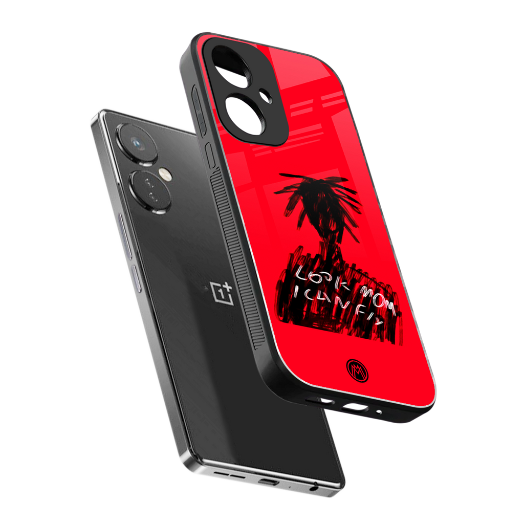 look mom i can fly back phone cover | glass case for oneplus nord ce 3