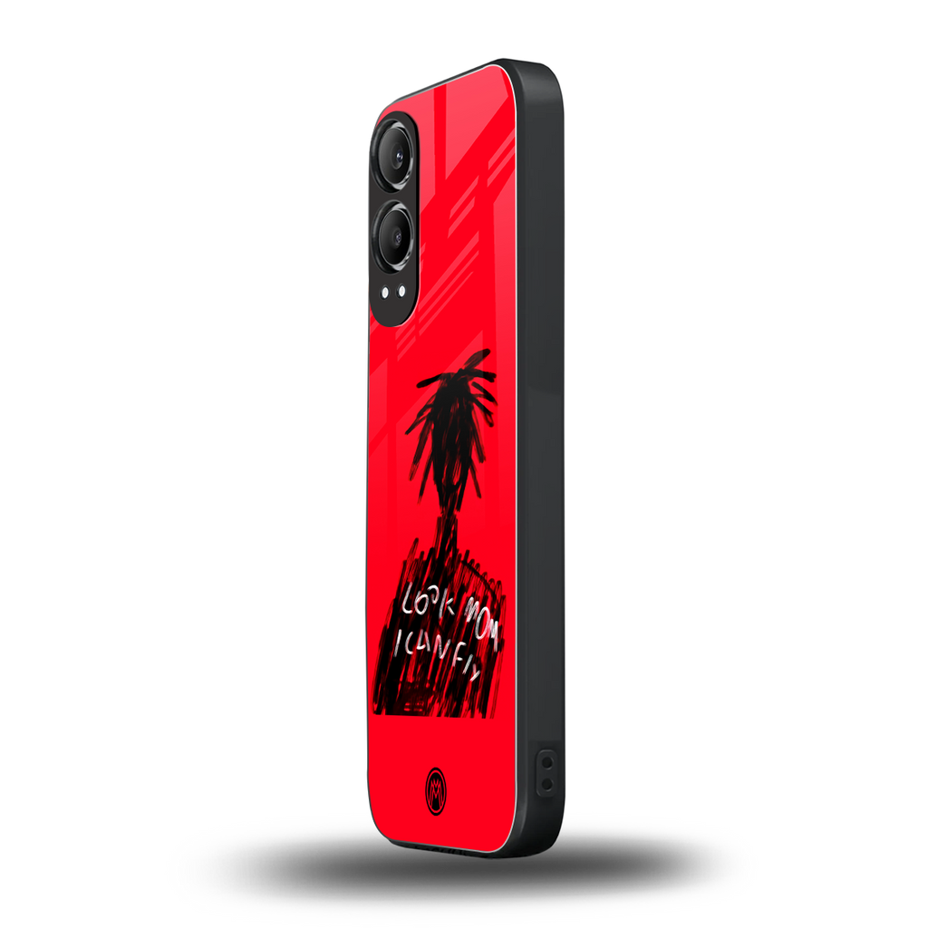 look mom i can fly back phone cover | glass case for oneplus nord ce 4 lite
