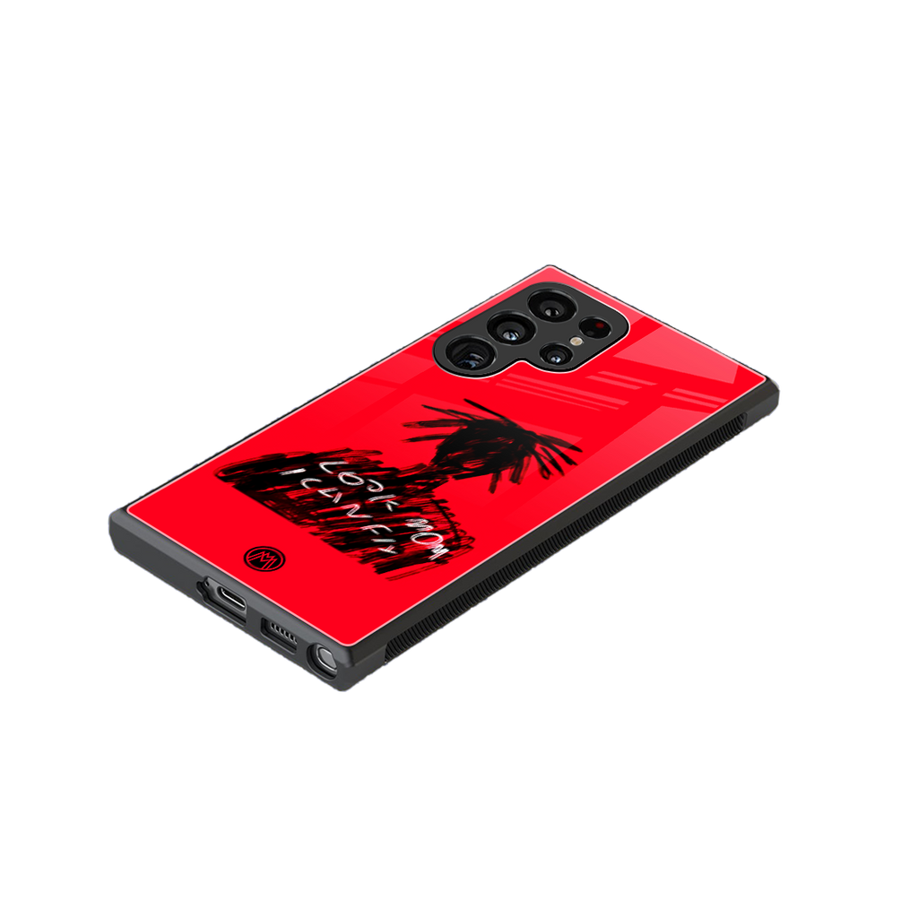 look mom i can fly back phone cover | glass case for samsung galaxy s23 ultra