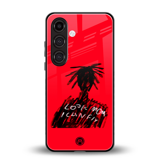 look mom i can fly back phone cover | glass case for samsung galaxy s24 plus