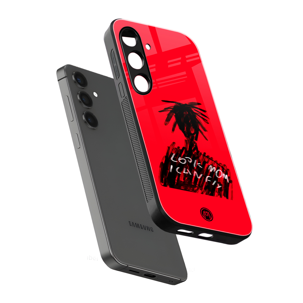 look mom i can fly back phone cover | glass case for samsung galaxy s24