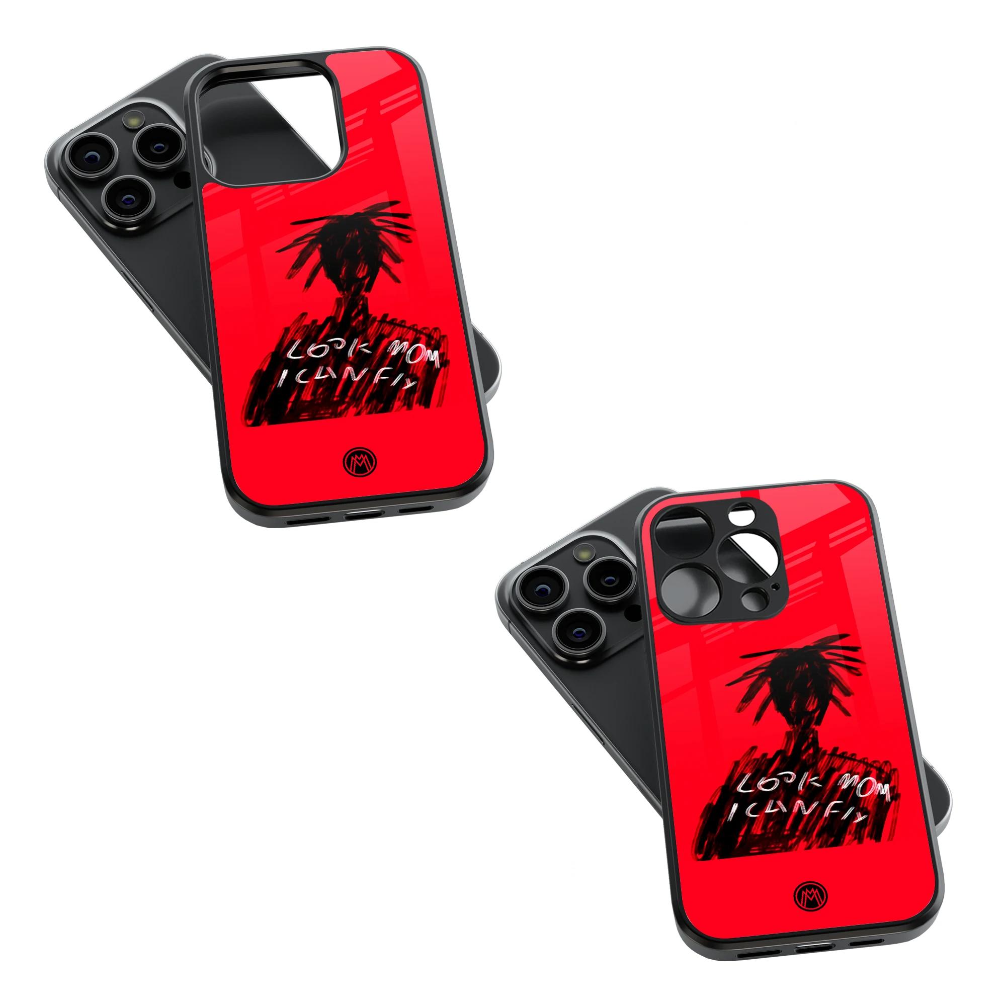 Trendy Glass Back Mobile Case for iPhone, Samsung, Redmi, OnePlus, Google Pixel, Motorola